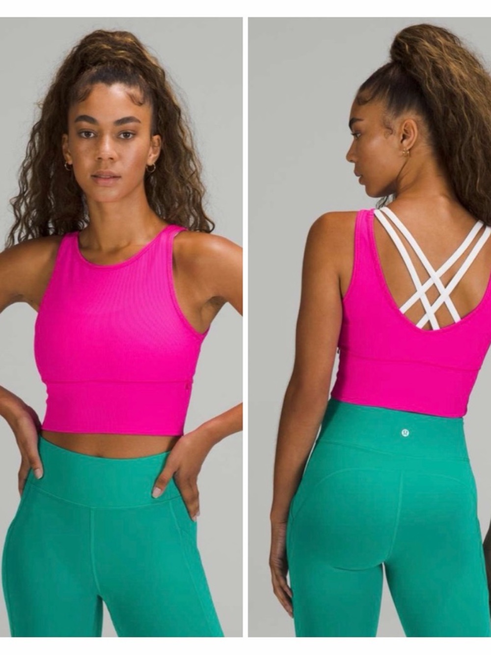 Lululemon Power Pivot Tank Top *Rib Pow Pink